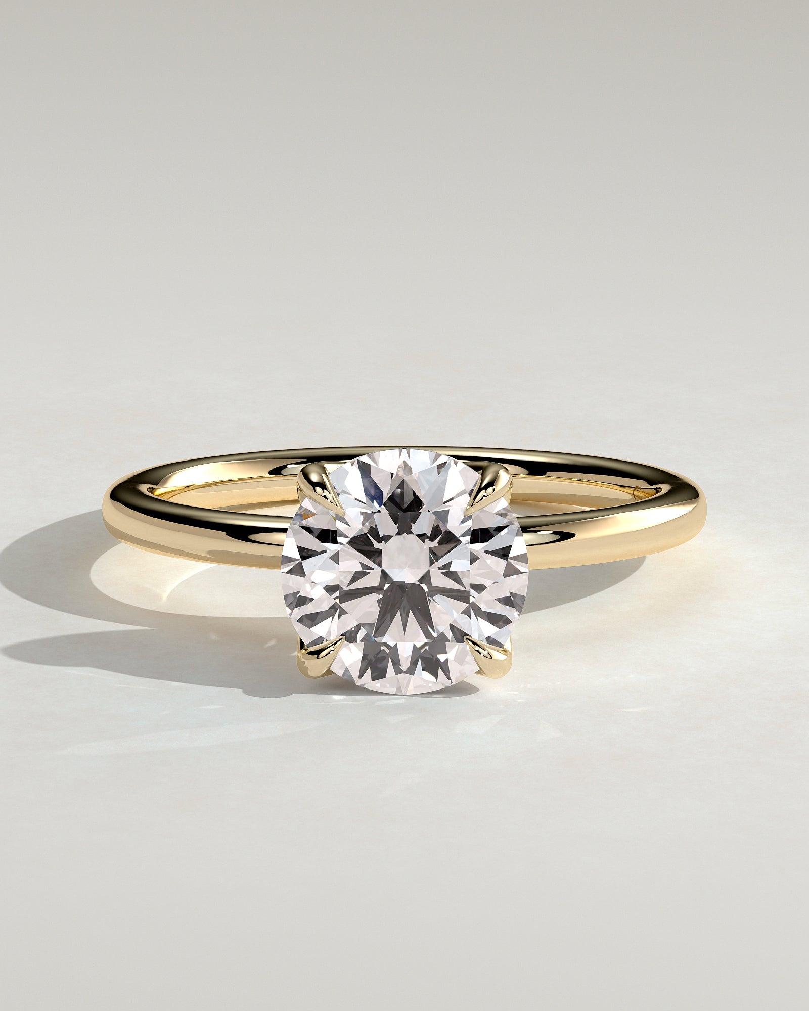Round Halo, Pave & Split Shank Engagement Ring – 1.93 CT Lab Grown Diamond